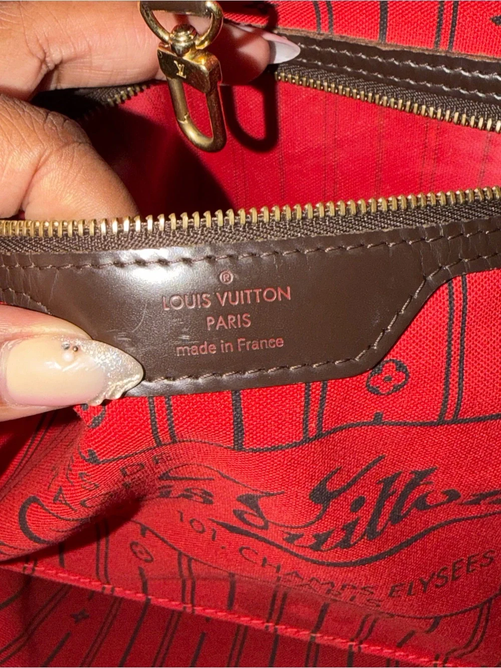 Louis Vuitton Damier‎ Ebene Neverfull MM Bag